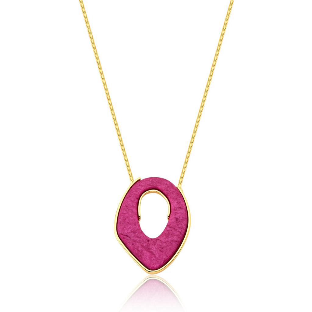 Colar Gaia Feldspato Rosa Pink